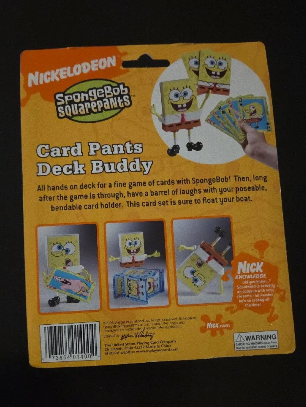 SpongeBob Squarepants Card Pants Deck Buddy - Yellow, Blue, Red, Brown